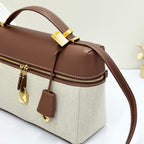 LP Extra Pouch L27 Caramel Calfskin Linen 231570