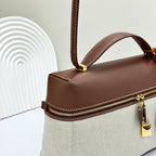 LP Extra Pouch L27 Caramel Calfskin Linen 231570