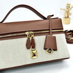 LP Extra Pouch L23 Caramel Calfskin Canvas 282137