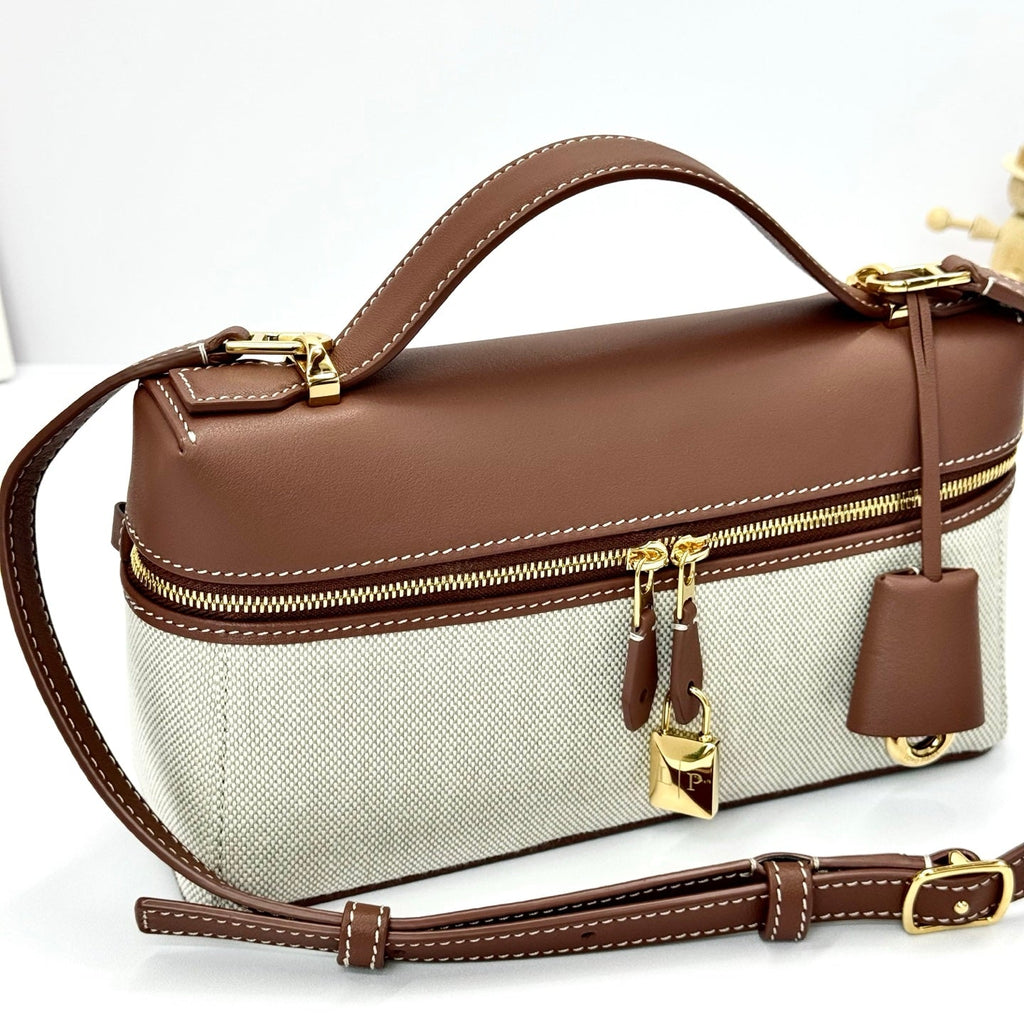 LP Extra Pouch L23 Caramel Calfskin Canvas 282137
