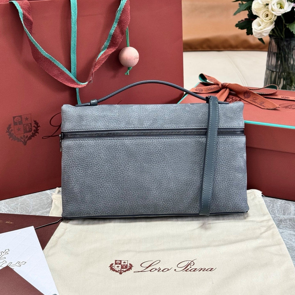 LP Extra Pouch Men's L29 Grey Cowhide 282260