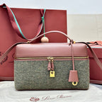 LP Extra Pouch L27 Muted Pink Cashmere Calfskin 282224