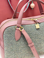 LP Needle Handbag 40.5 Muted Pink Tweed Calfskin 282253