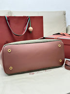 LP Needle Handbag 40.5 Muted Pink Tweed Calfskin 282253