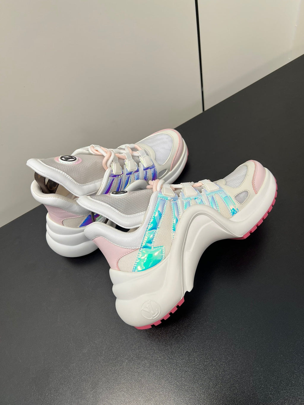 LV Archlight Sneaker 50mm White Mix Pink Fabric