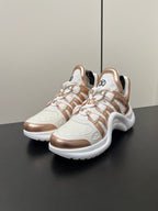 LV Archlight Sneaker 50mm White Mix Metallic Bronze Monogram Cowhide