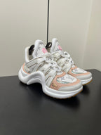 LV Archlight Sneaker 50mm White Mix Pastel Pink Monogram Jacquard Fabric