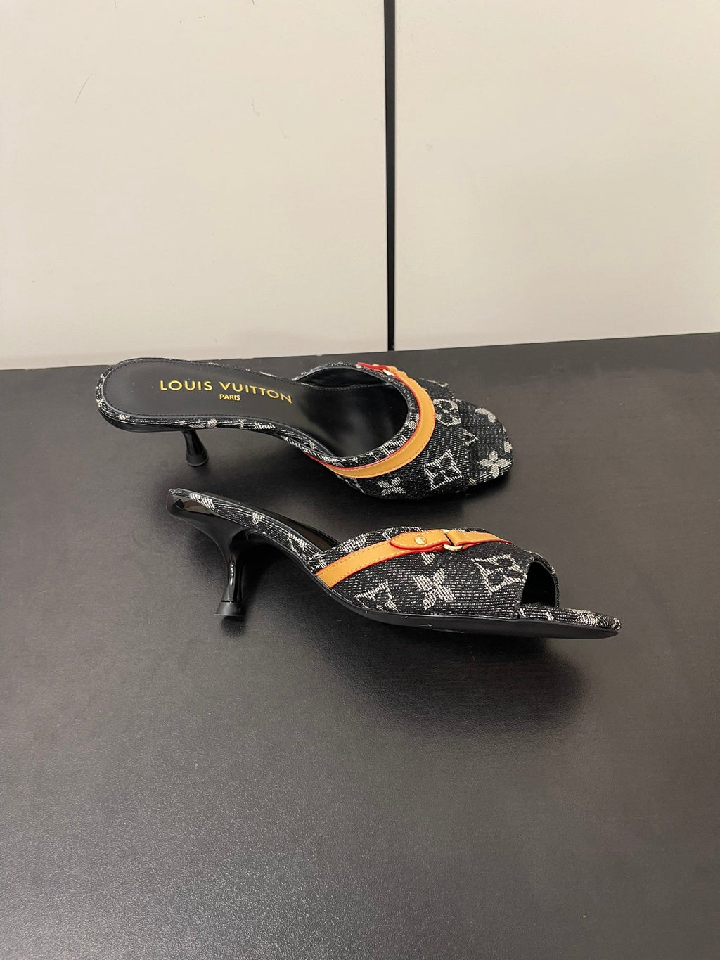 lv neo revival 50 black monogram denim calfskin