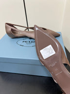 CUT-OUT BALLERINAS IN HAZELNUT BEIGE SATIN