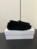 The Row Tyler Loafer Black Suede 340031
