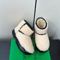 BV Mini Snap Ankle Boot White Calfskin Shearing 538961