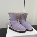 Brunello Cucinelli Snow Boots Purple Suede 619498