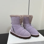 Brunello Cucinelli Snow Boots Purple Suede 619498