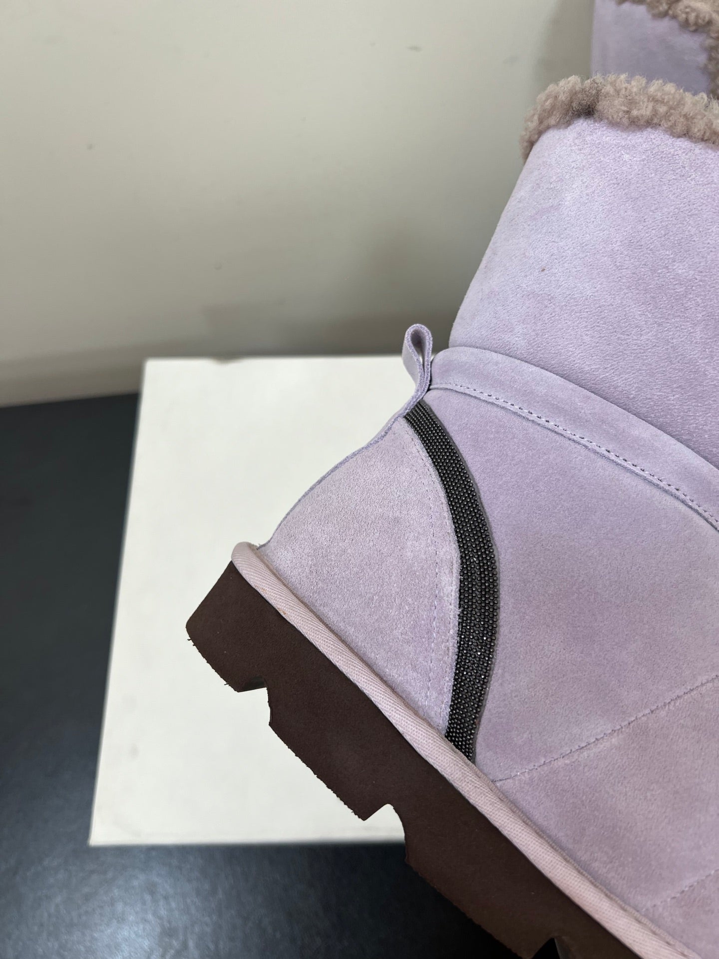 Brunello Cucinelli Snow Boots Purple Suede 619498