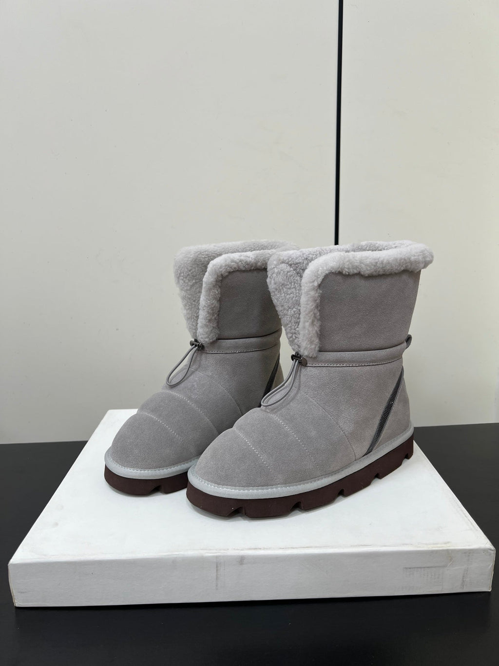 Brunello Cucinelli Snow Boots Grey Suede 619500