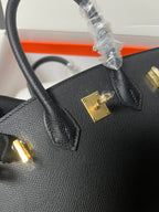 HM BIRKIN SELLIER BLACK EPSOM LEATHER GOLD HARDWARE