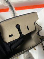 HM BIRKIN SELLIER ETOUPE GREY EPSOM LEATHER GOLD HARDWARE