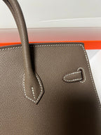 HM BIRKIN SELLIER VERT DE GRIS EPSOM LEATHER GOLD HARDWARE