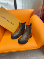 LV Ruby Flat Ankle Boot 55mm Dark Brown Cowhide