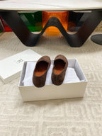 The Row 2025 Tipi Loafer Dark Brown Suede 541526