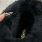 LV 2026 Cortina Ankle Boot Black Silver Sequin Wool 594928