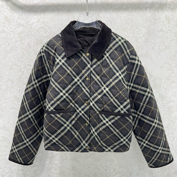 Burberry 25 Quilted Cropped Jacket Multicolor  Cotton