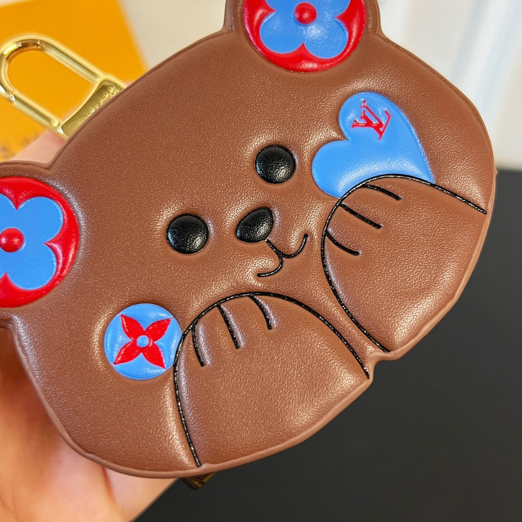 LV Teddy Bear Earphone Bag Charm
