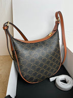 small heloise 23cm cuir triomphe canvas brown calfskin