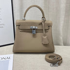 HM Kelly 25cm Gris Tourterelle Togo Leather Silver Hardware