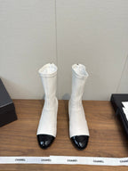 CC 25B Double C Giant Pearl Ankle Boots 50mm White Sheepskin 465703