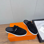 HM 25s Like Mule Charcoal Blue Suede Rubber 465662