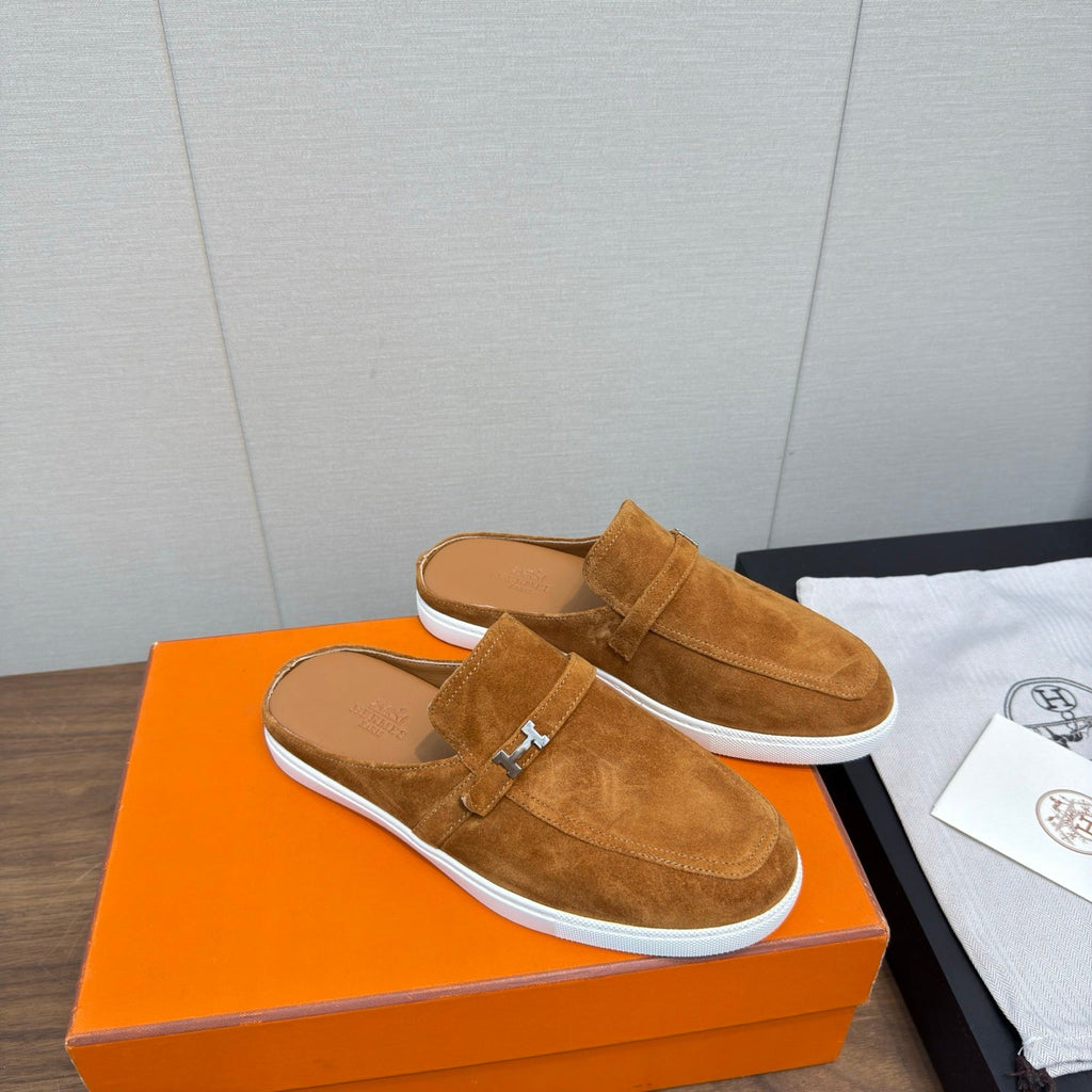 HM 25s Like Mule Brown Suede Rubber 465664