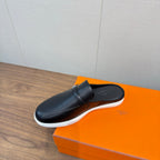 HM 25s Like Mule Black Lambskin Rubber 465666