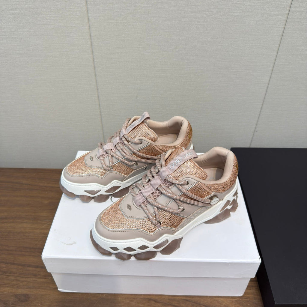 Jimmy Diamond X II/F Sneaker With Crystals White Grey Leather 517670