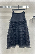 Dior 2025 High-waisted Tulle Skirt Black Polyester 321318