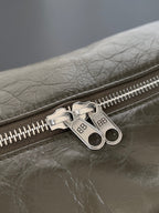 SUPERBUSY SLING BAG 35 IN KHAKI GREEN LAMBSKIN