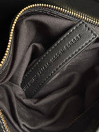 GOLD LOCKER SHOULDER BAG 62 IN BLACK CALFSKIN