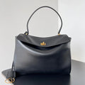 Balenciaga Medium Rodeo Bag 35 Black Calfskin Gold Hardware