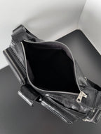 SUPERBUSY MESSENGER BAG 33 IN BLACK ARENA LAMBSKIN