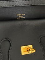 BEL AIR CLUTCH 27 IN BLACK NAPPA LAMBSKIN GOLD HARDWARE
