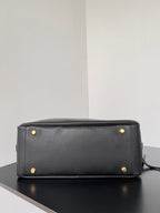 Balenciaga Carrie Bowling Ball Bag Black Lambskin