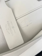 Balenciaga Carrie Bowling Ball Bag White Lambskin