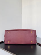 Balenciaga Carrie Bowling Ball Bag Wine Red Lambskin ()