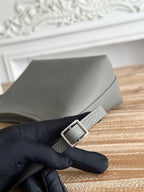 HM Berlingot Shoulder Bag Dark Grey Epsom Leather 270324