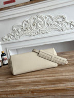 HM Berlingot Shoulder Bag Off White Epsom Leather 270326