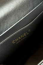 Mini Flap 22cm Black Lambskin Gold Hardware