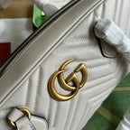 gg marmont medium top handle 35cm cream calfskin gold hardware