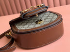 Gucci Horsebit Bag Ebony Mix Brown Leather 239810