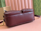 MARMONT SMALL SHOULDER BAG 24 IN WINE RED CALFSKIN GOLD HARDWARE