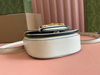 Gucci Horsebit Bag Ebony Mix White Leather 239813